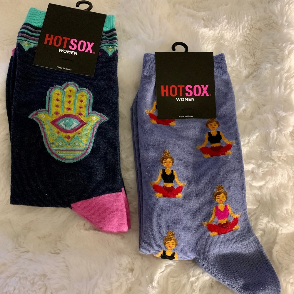 Hot Sox Women’s Socks Set - Meditation and Hamsa